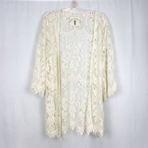 Knot Sisters Lace Quarter Sleeve Shall coverup